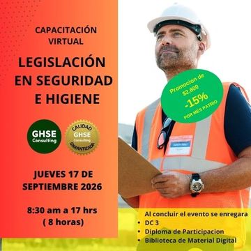 Capacitación virtual en legislación de seguridad e higiene para trabajadores.