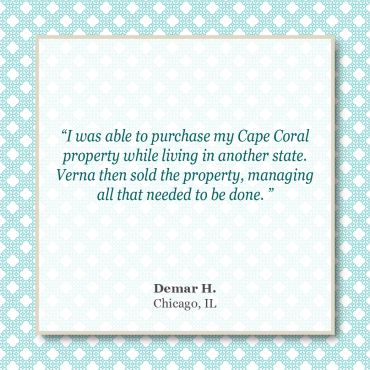 Customer testimonial about managing property remotely in Cape Coral.
