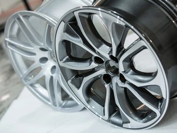 Two alloy wheels