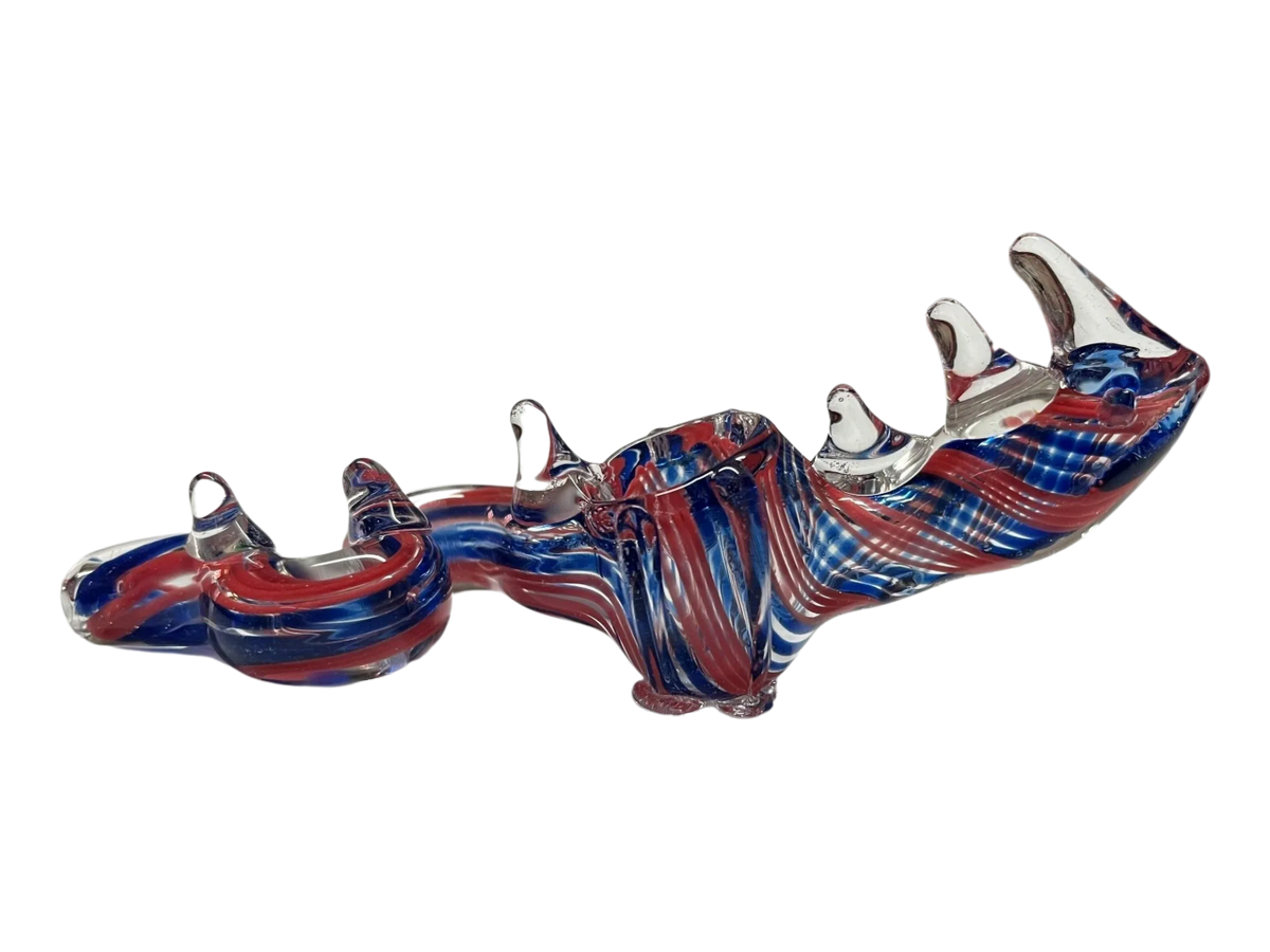 Blue and Red Dragon Pipe