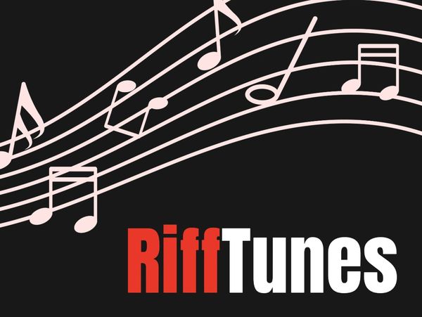Rifftunes logo. Sheet music. 