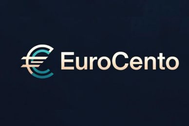 Eurocent logo on navy blue 