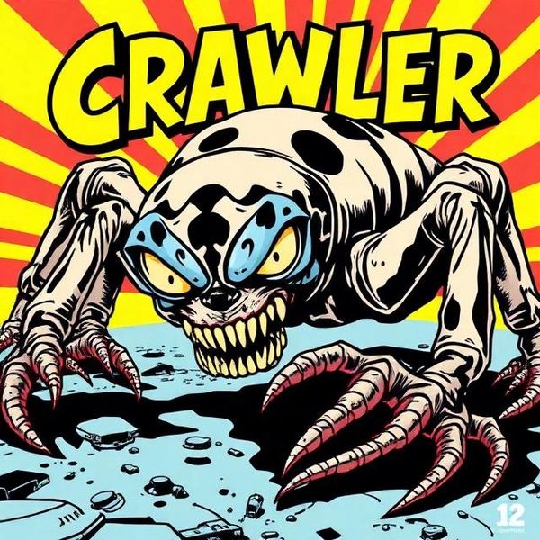 Adcrawler fierce giant retro insect with claws