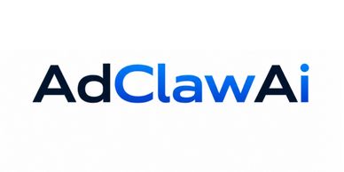 AdClawAi.com logo black blue white 