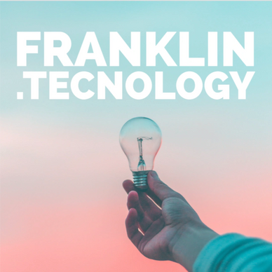 franklin.technology logo with hand holding a lightbulb to symbolize power