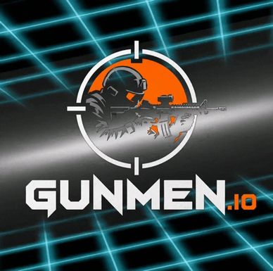 Logo of Gunmen.io featuring a soldier in a target scope.
