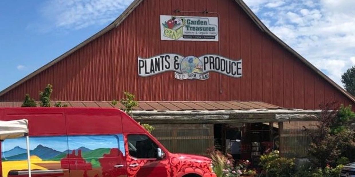 The Garden Treasures delivery van painted in the famous Pakistani truck art' style.
