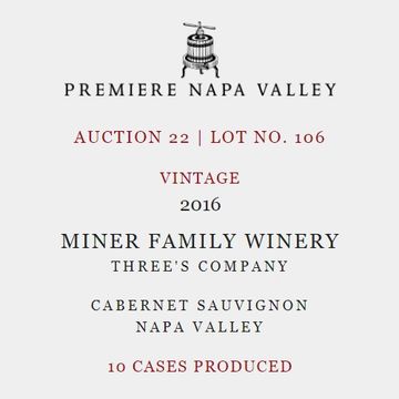 2016 Premiere Napa Valley Miner Family Cabernet Sauvignon