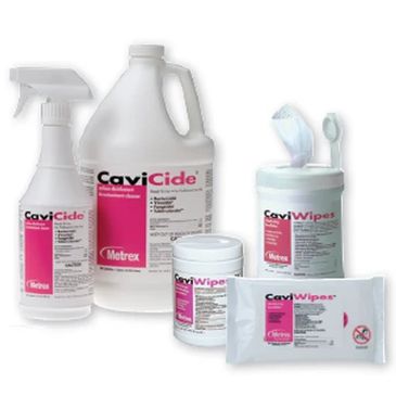 CaviCide is the dissinfectant approved by the health department used to clean all surfaces