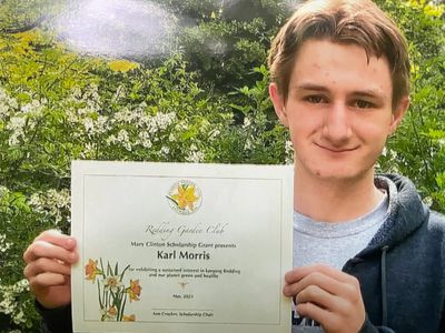 Karl Morris, 2023 Redding Garden Club Mary Clinton Scholarship Winner 