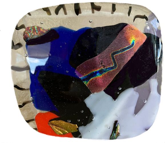 Fractured ~ fused glass art