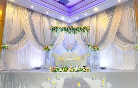 Double layer backdrop decoration