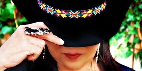 Artist beaded hatband