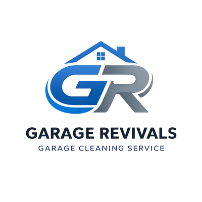 Logo for Garage Revivals, a garage cleaning service.