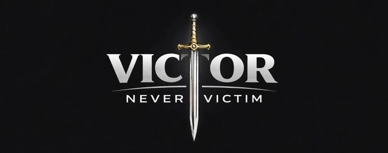 Victor Never Victim's Logo