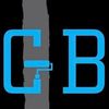 Blue letters 'C' and 'B' with a paint roller inside the 'C' on a black background.