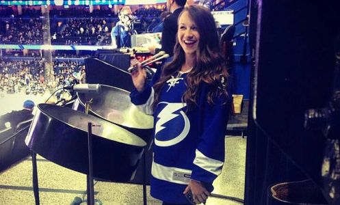 Performing for the Tampa Bay Lightning
