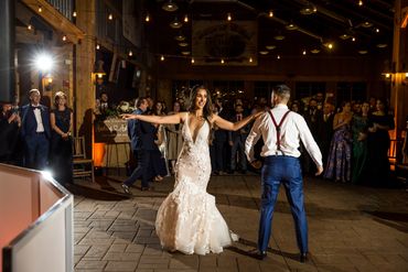 Bride and Groom's First Dance at Ten Mile Station in Breckenridge, Colorado Photo Kristopher Lindsay