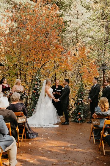 Fall Wedding Ceremony at Donovan Pavilion, Vail, Colorado