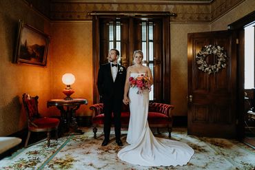 Formal Photography Shot of Bride and Groom at Hamill House in Georgetown, Colorado