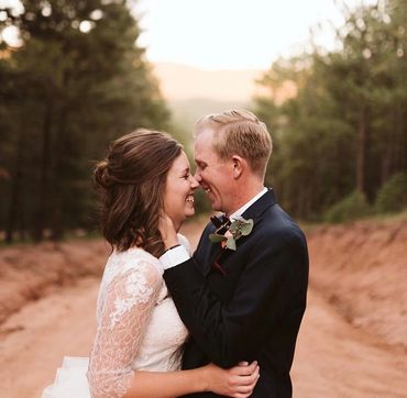 Wedding Couple at Air BnB in Woodland Park, Colorado