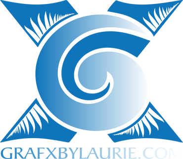 GrafX by Laurie Logo, depicting the Silver Fern on X-tails.