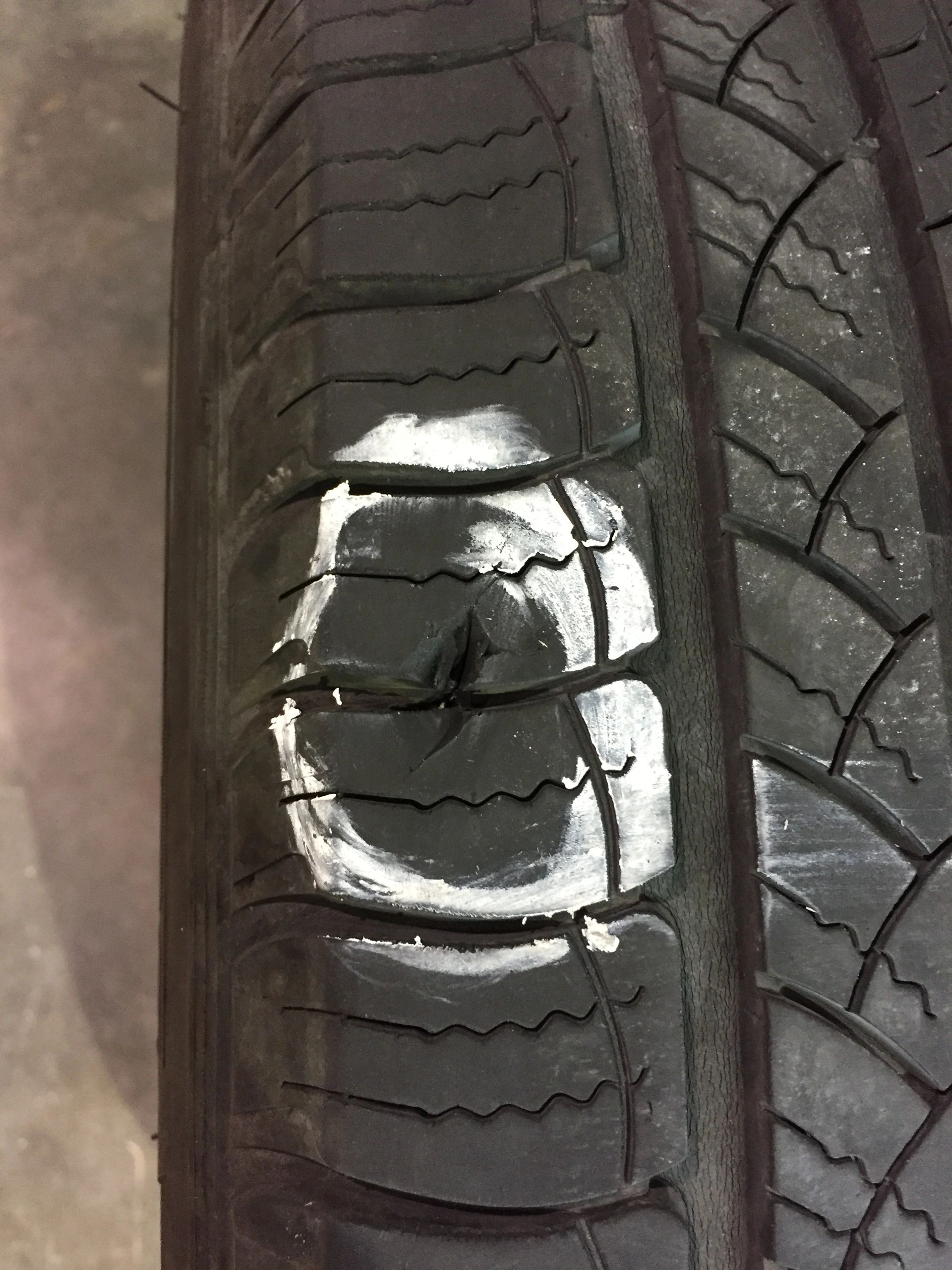 Close picture of a tire
