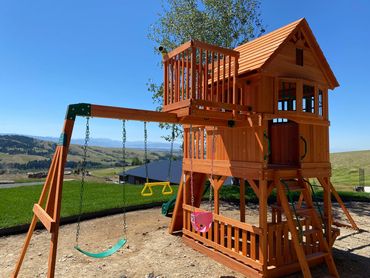 Assembly, play structure, wood, outdoor