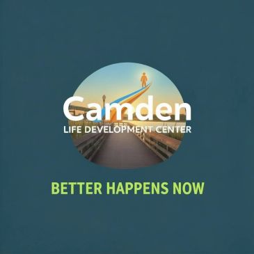 Camden Life Development Center logo with message.