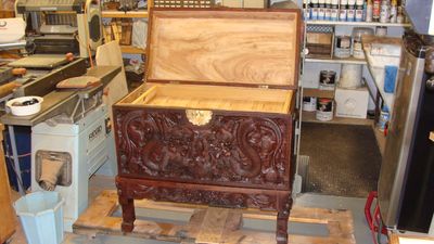 Complete repair and restoration of an 1800's Chinese Hope chest