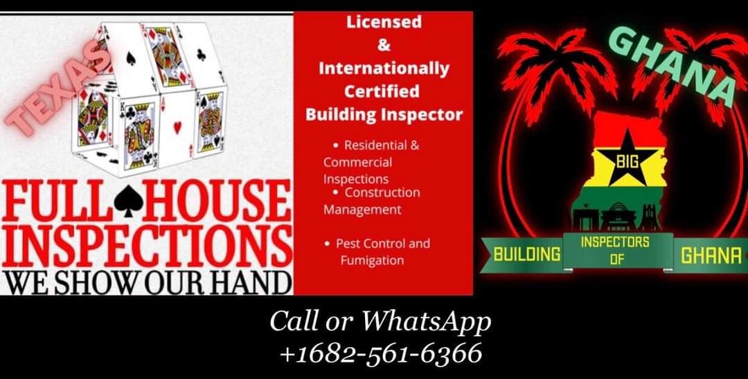 Brand logos for A full house inspector and building inspectors of Ghana.