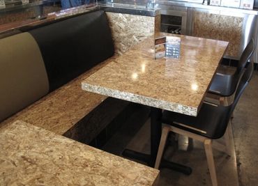 Torzo Surfaces featuring Acrylic fused OSB Tops.