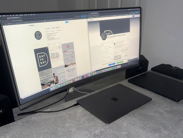 Accountants desk and monitor