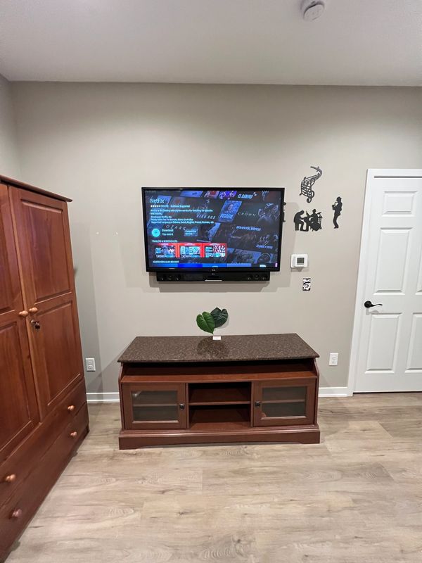 Home entertainment setup: TV placement