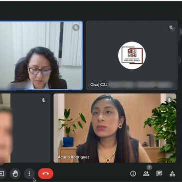 People in a virtual meeting with some muted participants.