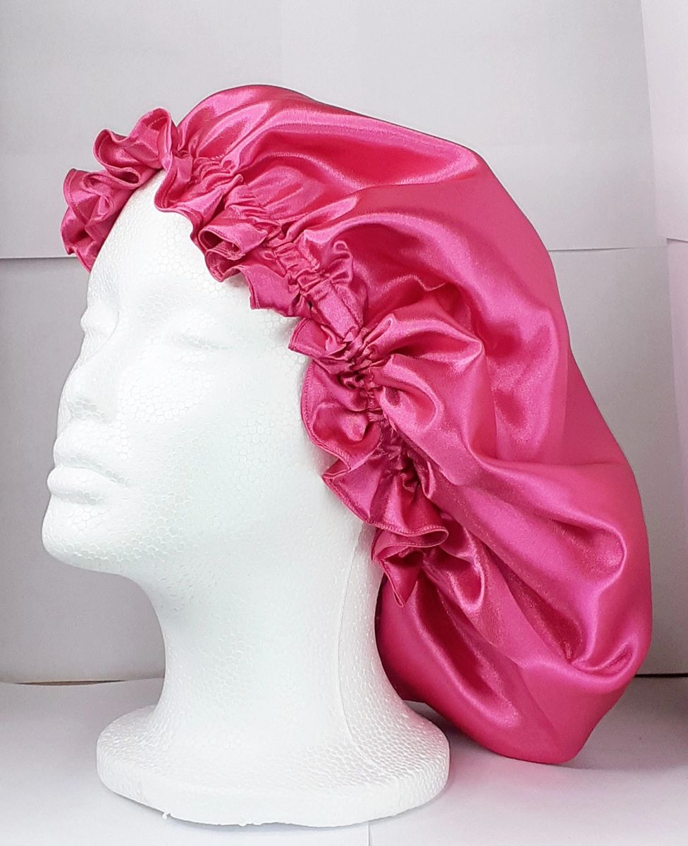 Pink Satin Bonnet