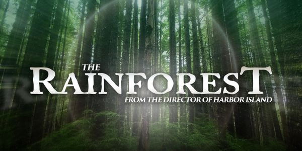 Title screen for the film 'The Rainforest' with a lush forest background.