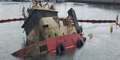 Reflotamiento de una embarcación 