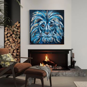 Arthur - toile acrylique 40 x 40 - Art MarieCo, artiste peintre Laurentides