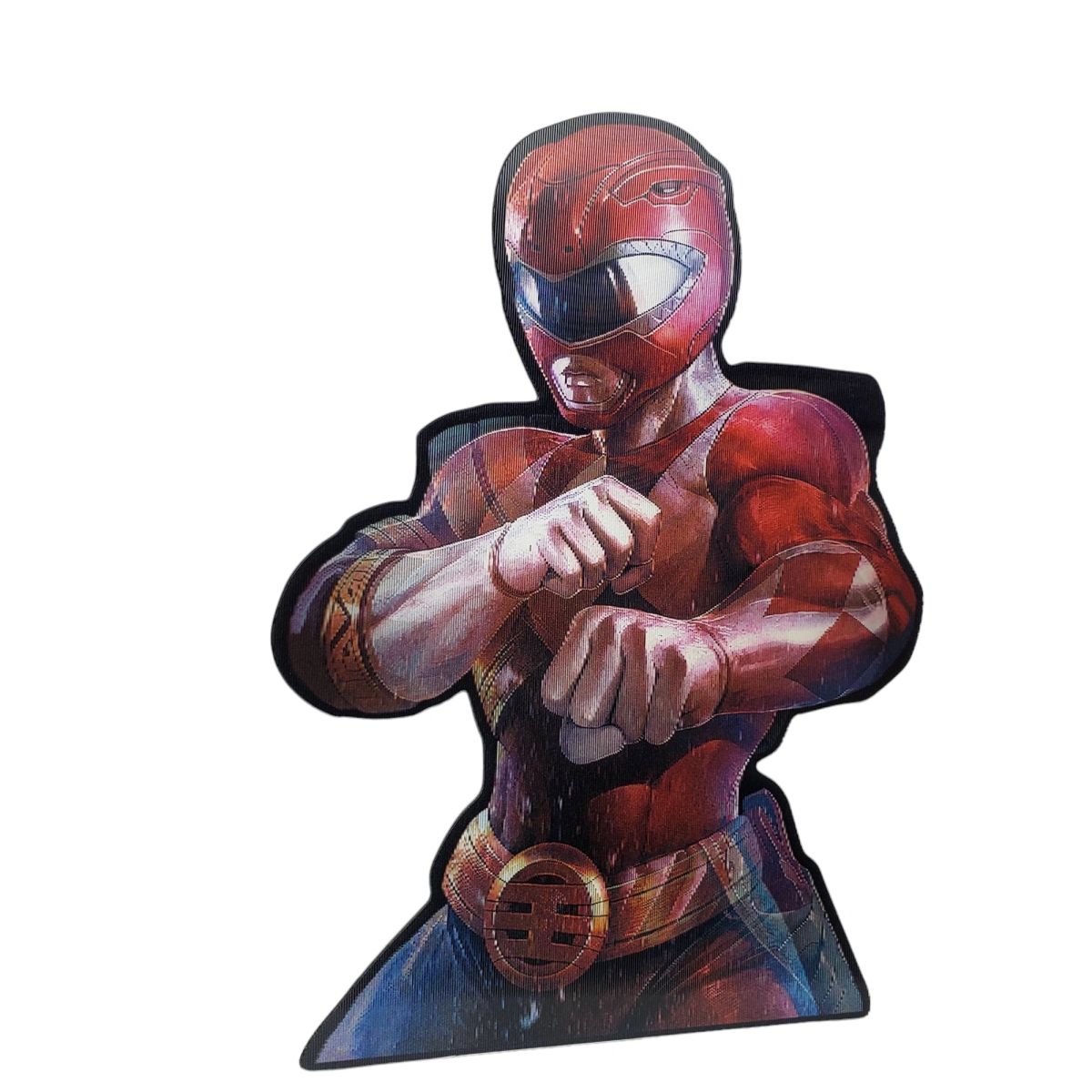 Power Rangers Red & Gold Ranger Sticker Peeker Lenticular
