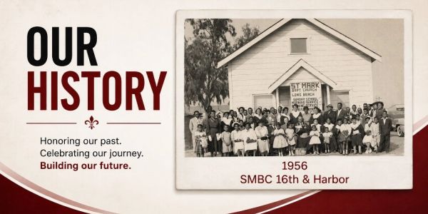 Historic church photo from 1956 at SMBC 16th &amp; Harbor.