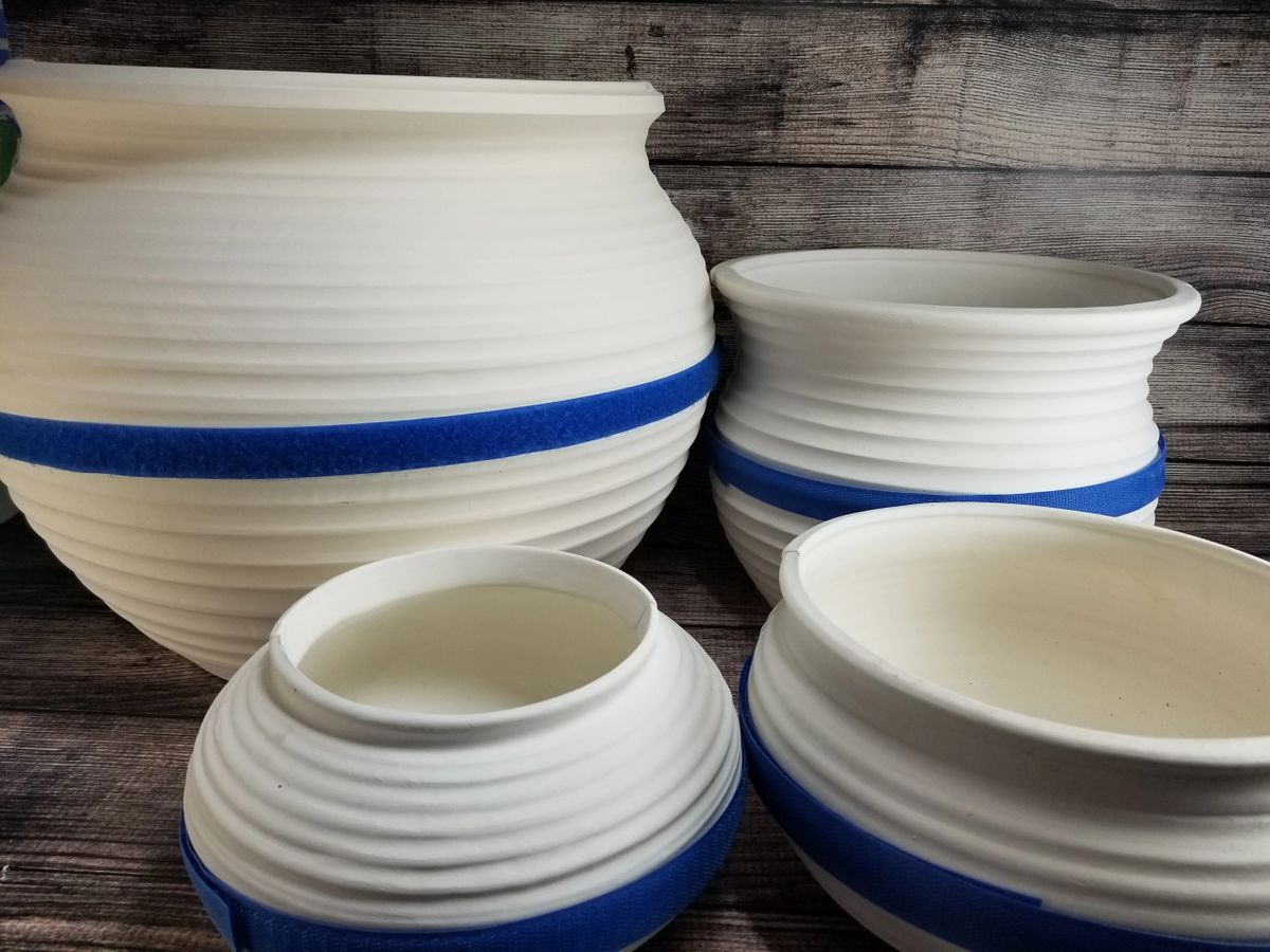 BP447Jumbo Planter Clay Puzzling Mold Assortment (4 sizes)