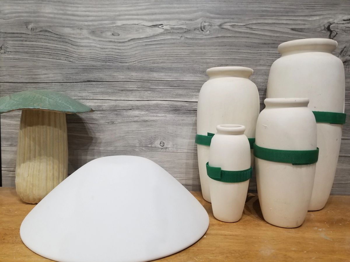 Mushroom Kit Clay Puzzling Molds4 Vase plus optional top mold