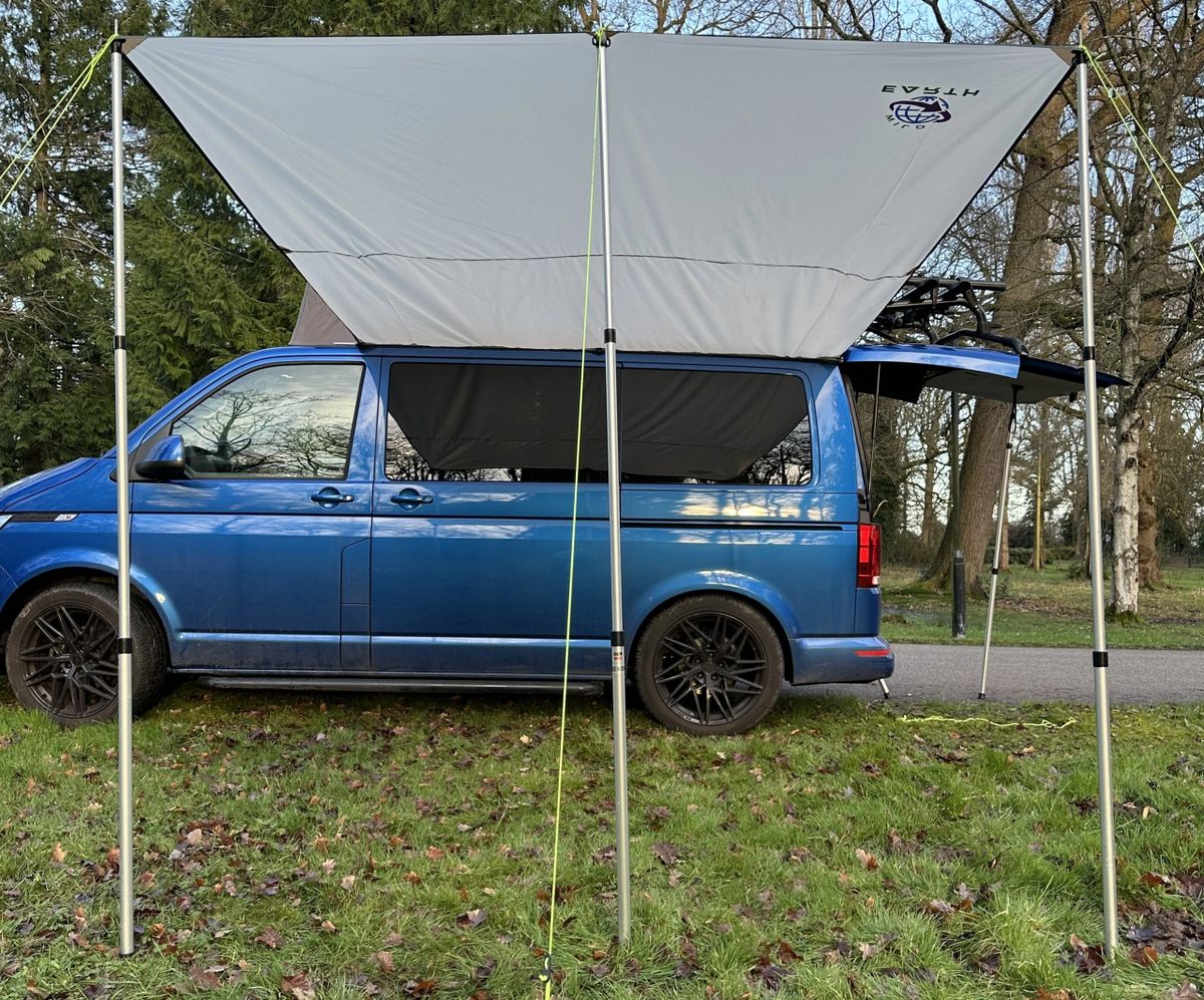 DELUX Wild Earth Sun Canopy for ANY Camper Van 2.4 X 3 Metres STONE
