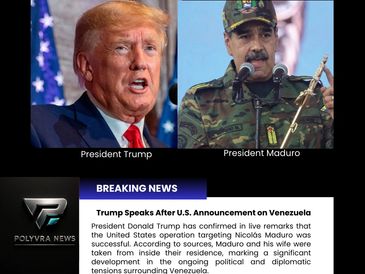Nicolás Maduro and U.S. President Trump in a breaking news context.