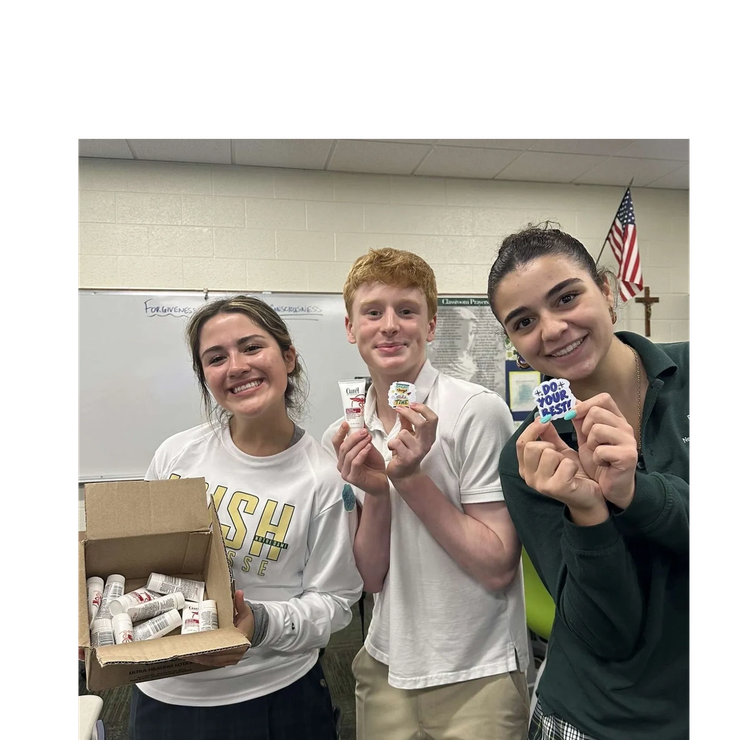 Making care bags for the patients of Oakland Macomb Cancer Specialists Center!