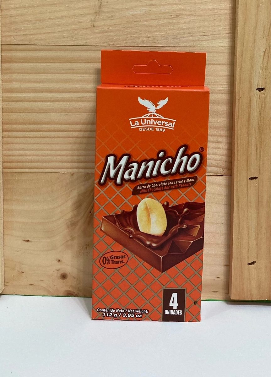 Manicho - Barra de chocolate con leche y mani