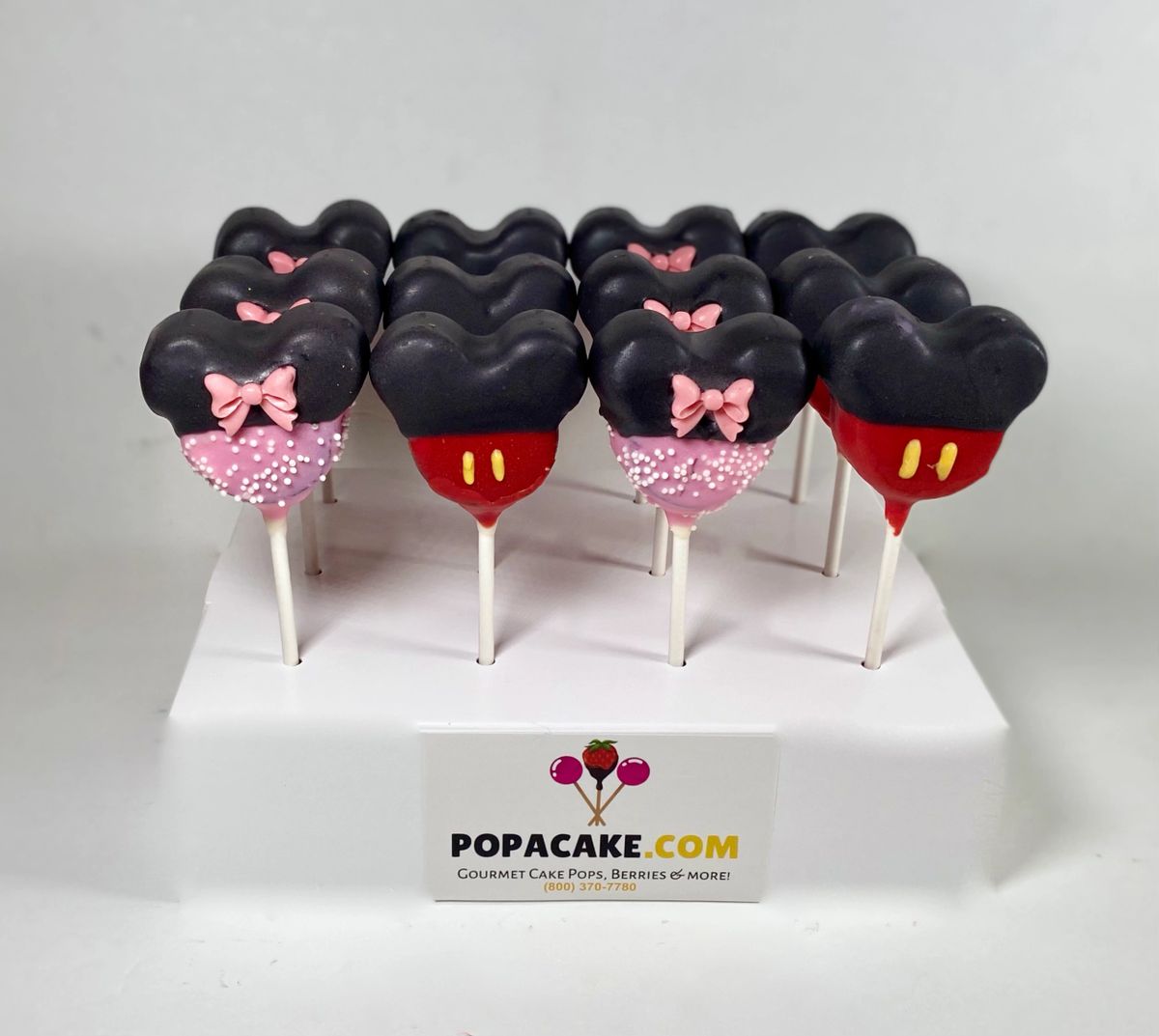 & Minnie Mouse Cake Pops (12 Cake Pops) (Cake: Character: Mickey Mouse (12) Pops)