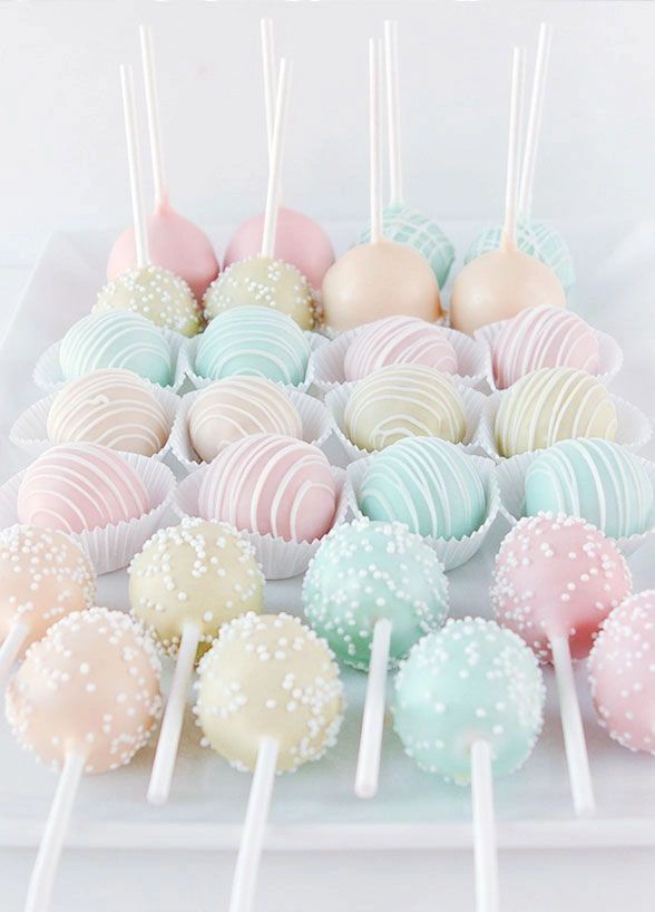Pastel Rainbow Cake Pops (12 Cake Pops)