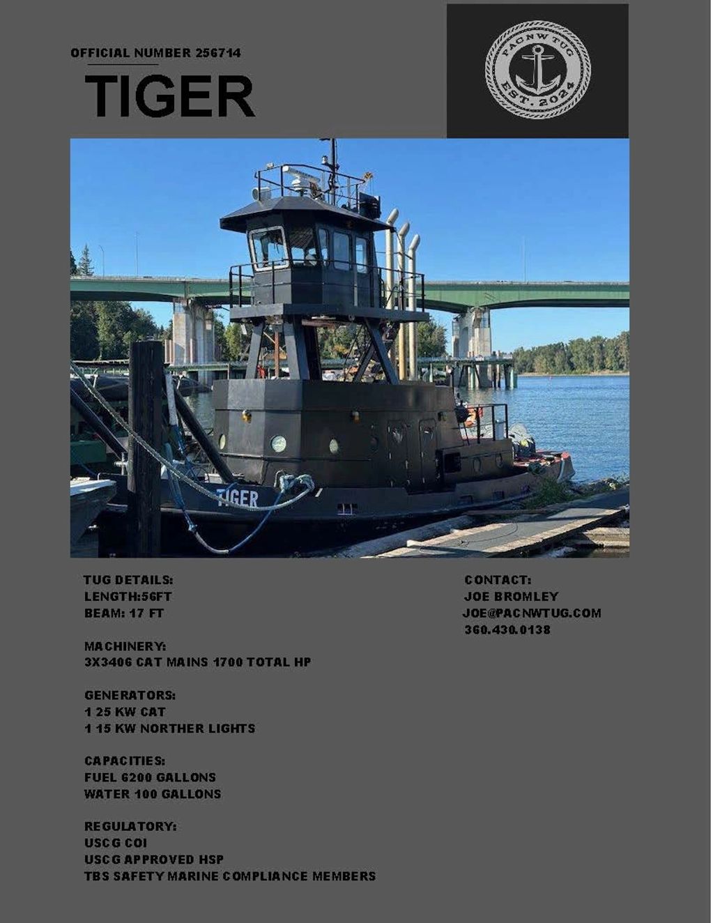 Services Offered:

Marine construction
Tug assist